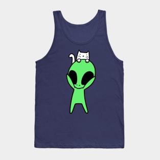 Cat and Alien Tank Top